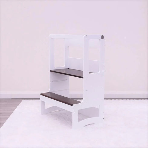 MY HAPPY HELPERS  - EVO Duo - Double Learning Tower - White and Walnut